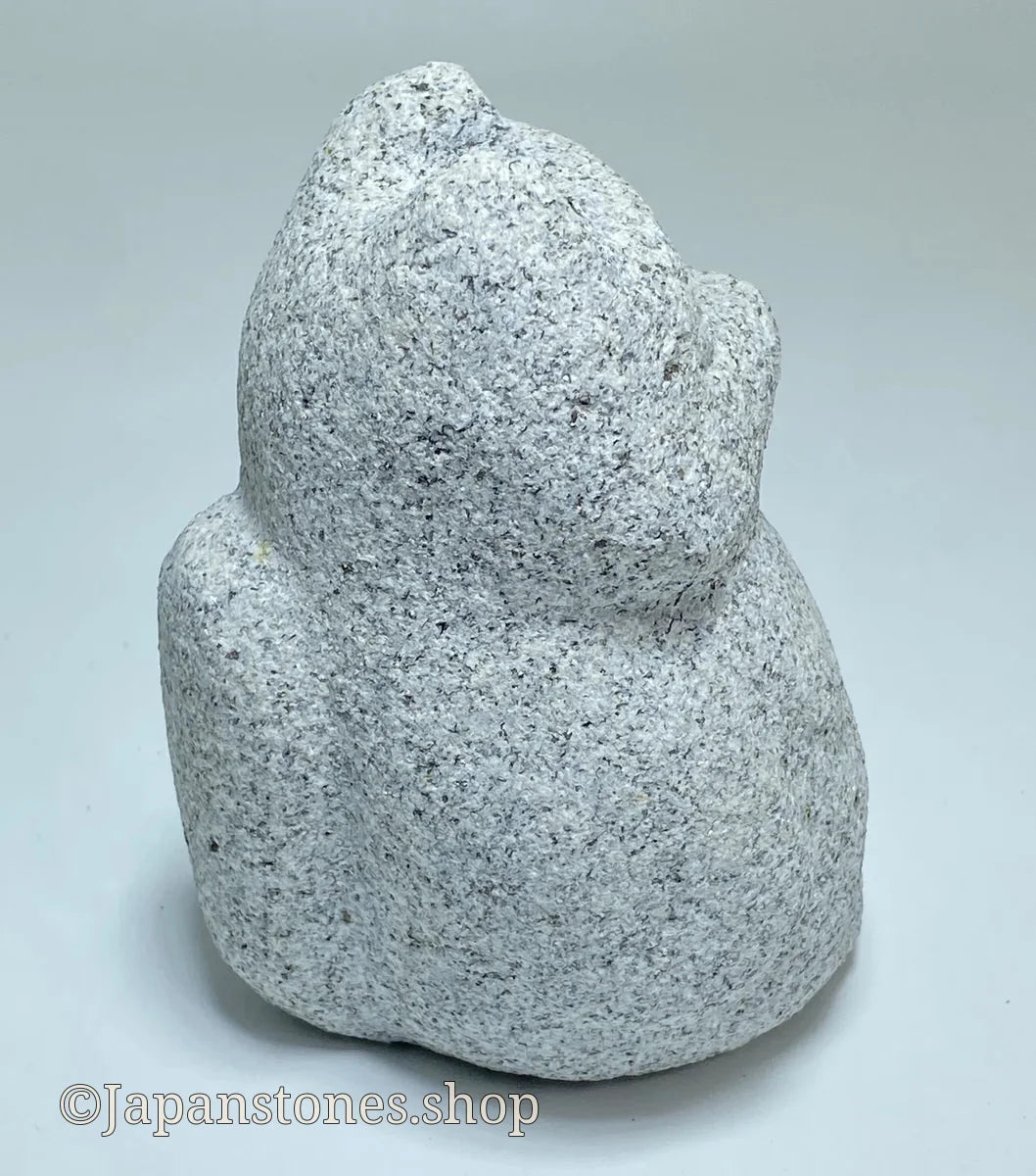 Japanese Raccoon Dog Tanuki Stone Statue | Hanazawa Granite, 4.72 in — product photo 14 of 20