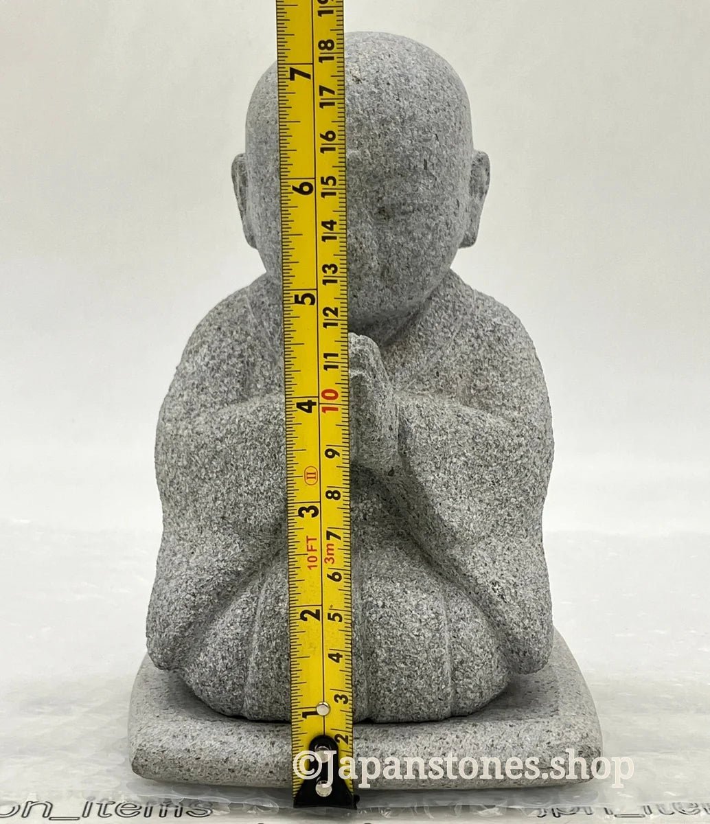Gasshou Jizo Ojizo-Sama Granite Stone Sculpture Handmade Japanese Garden — product photo 2 of 29