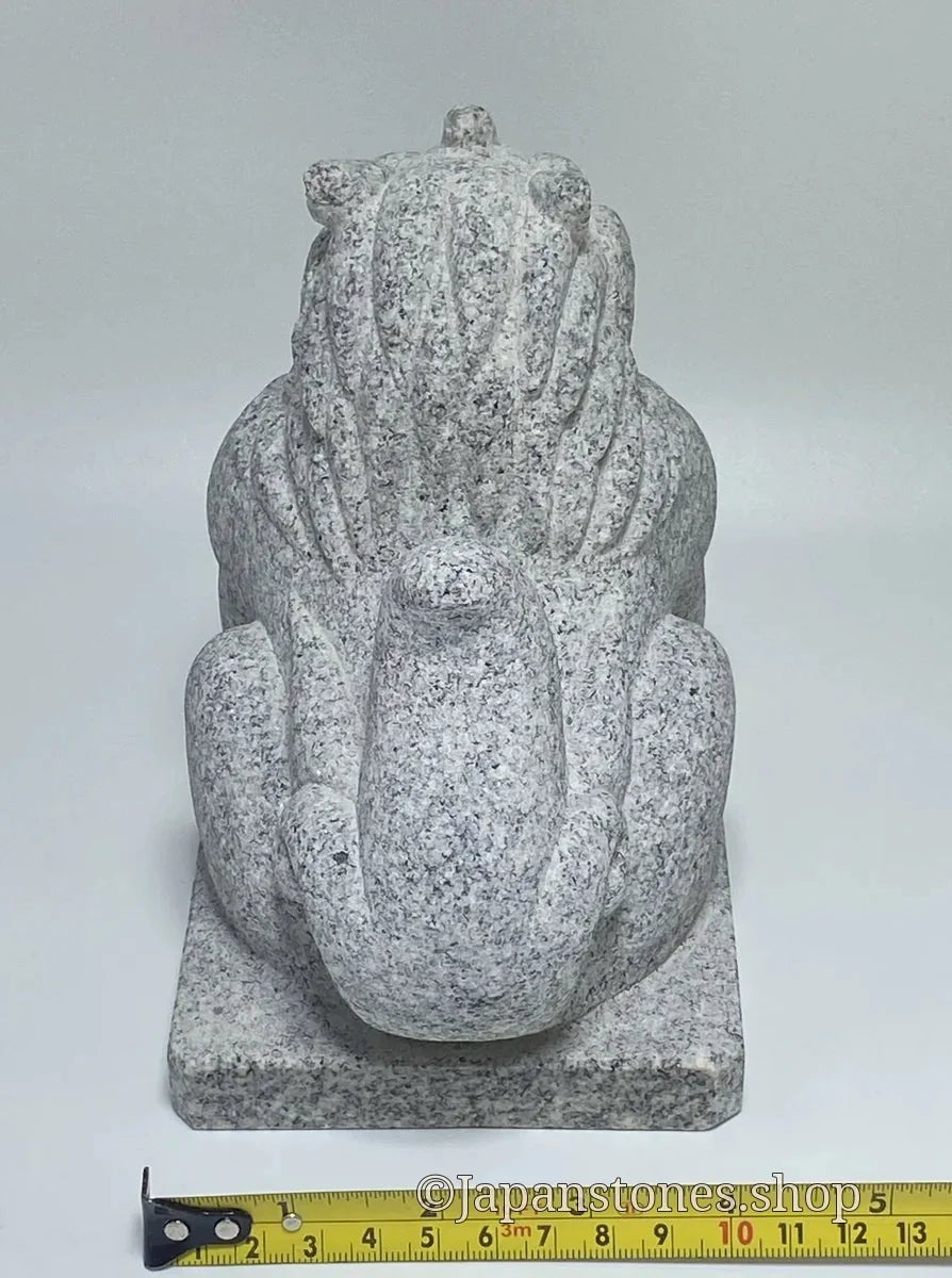 Komainu Left Guardian Lion Japanese Granite / Hanazawa Kome Stone — product photo 7 of 20