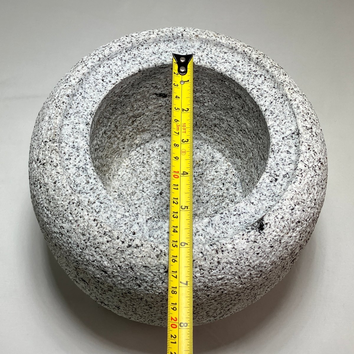 Tetsubin Style Small Granite Stone Water Bowl Chozubachi Japanese Garden