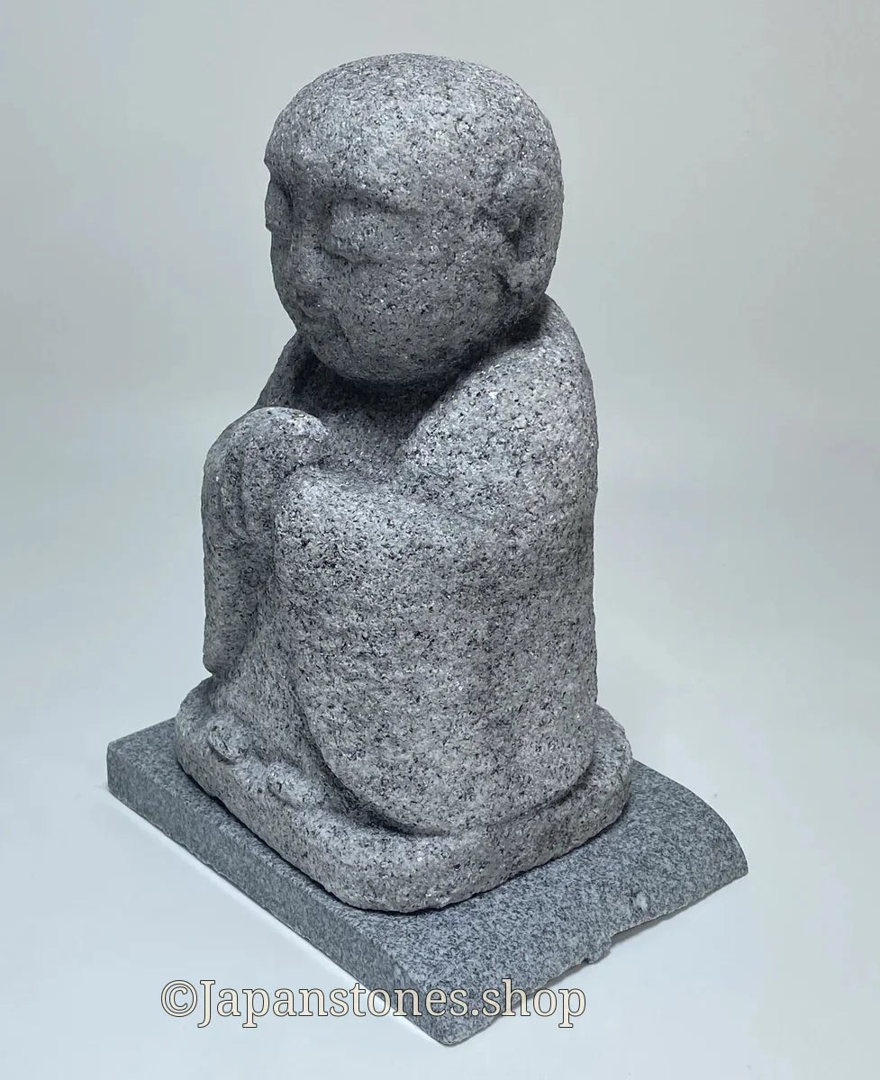 7.87 in Japanese Gassho Jizo Statue | Hanazawa Kome Granite Stone — product photo 19 of 24