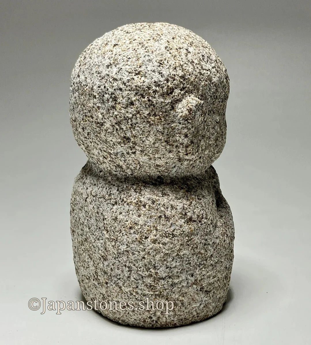 Gassho Jizo Statue Granite Aji Rust Stone Sculpture Handmade Japanese — product photo 13 of 19