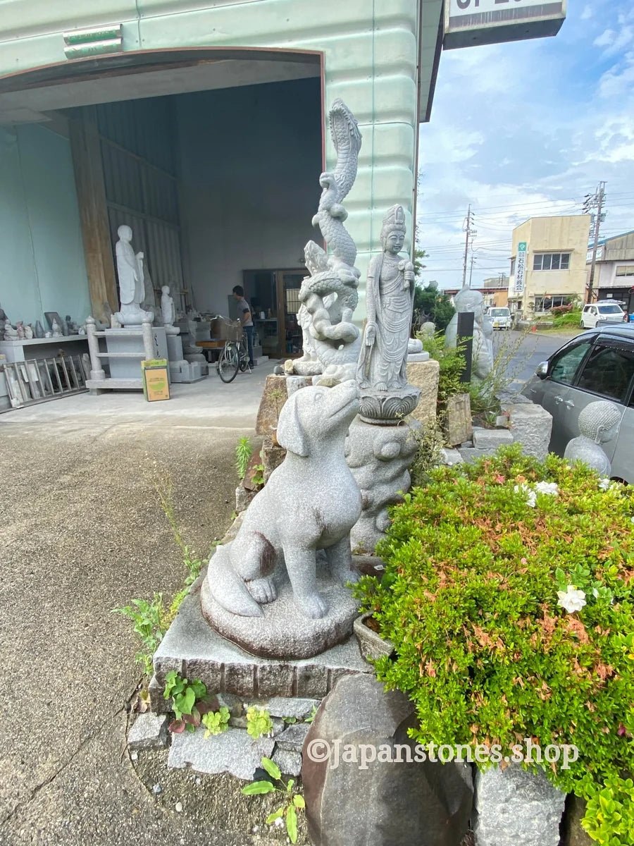 Japanese Dog Stone Statue | Ushiiwa Aoishi Granite — product photo 19 of 19