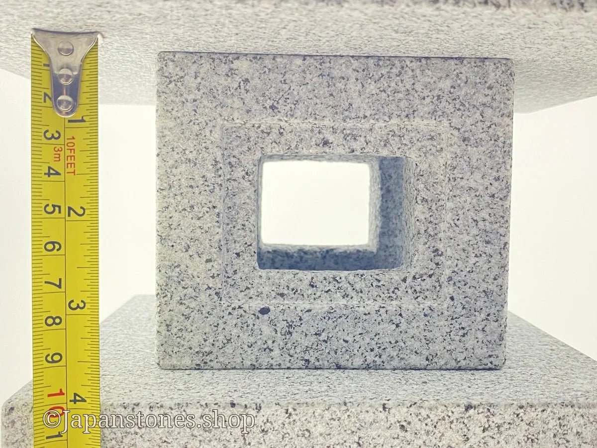 Zen Granite Gray Oribe Stone Lantern Tourou Japan Garden Statue 23.5 inch — product photo 7 of 35
