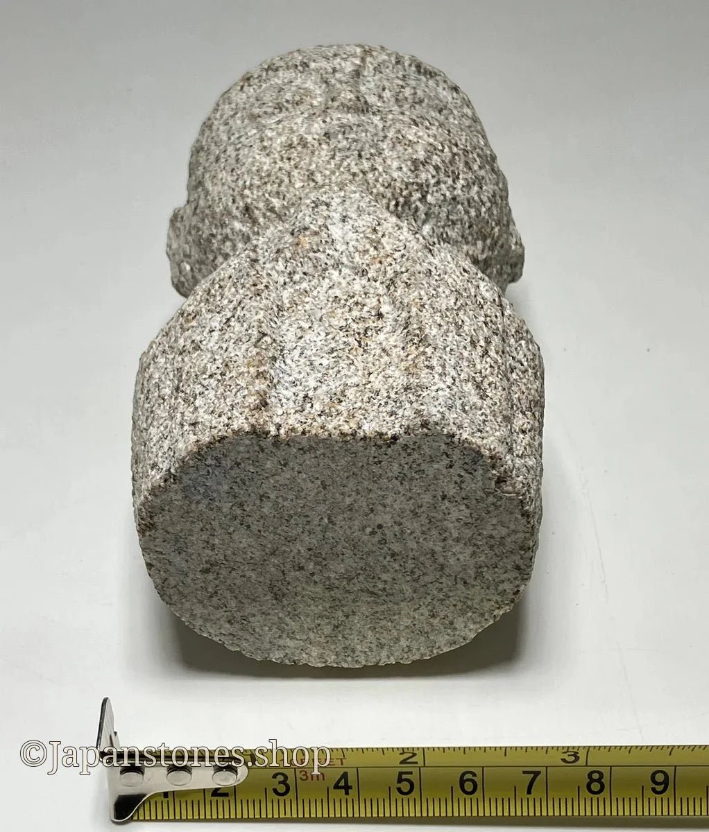 Gassho Jizo Statue Granite Aji Rust Stone Sculpture Handmade Japanese — product photo 8 of 19