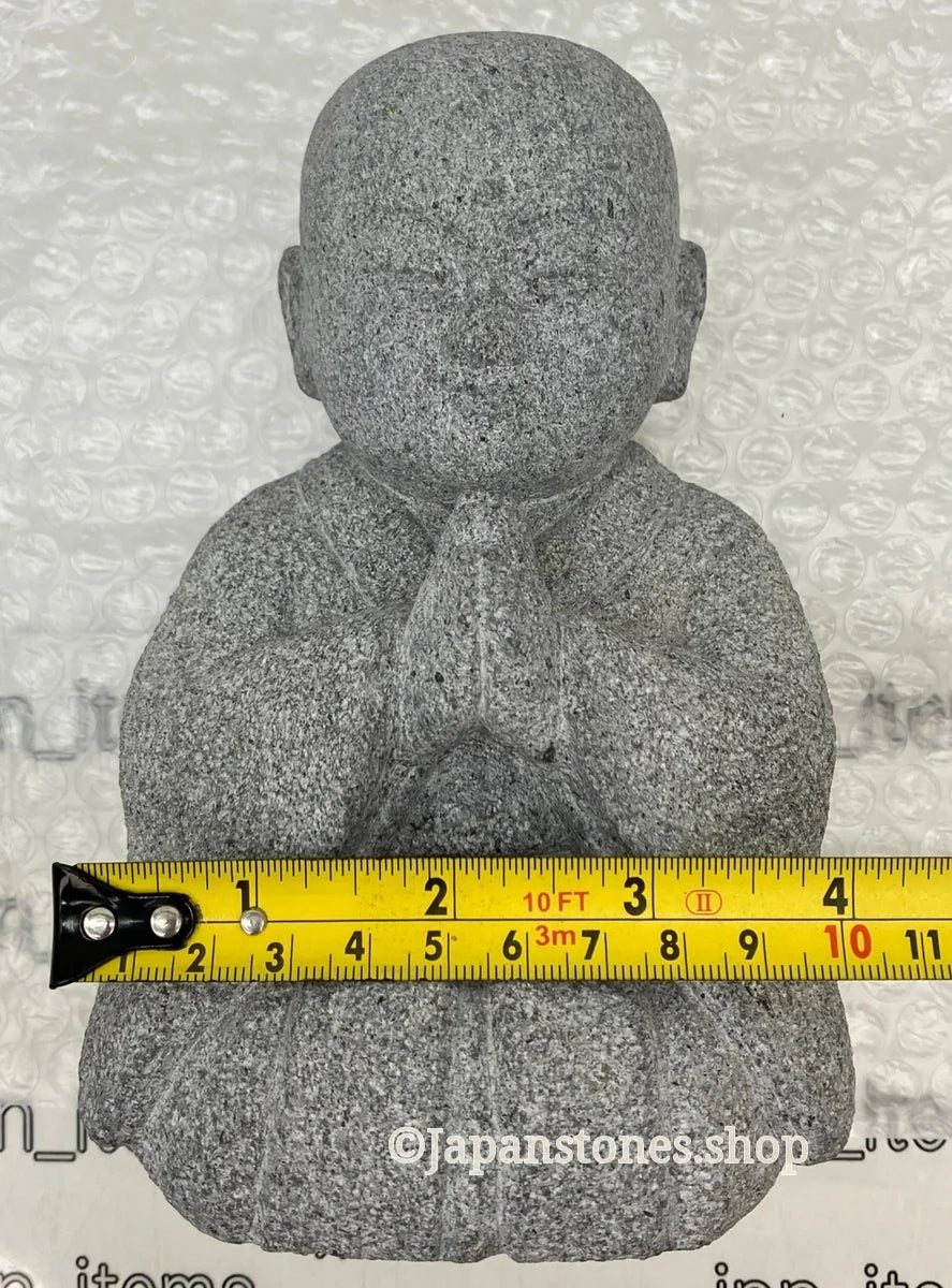 Gasshou Jizo Ojizo-Sama Granite Stone Sculpture Handmade Japanese Garden — product photo 4 of 29
