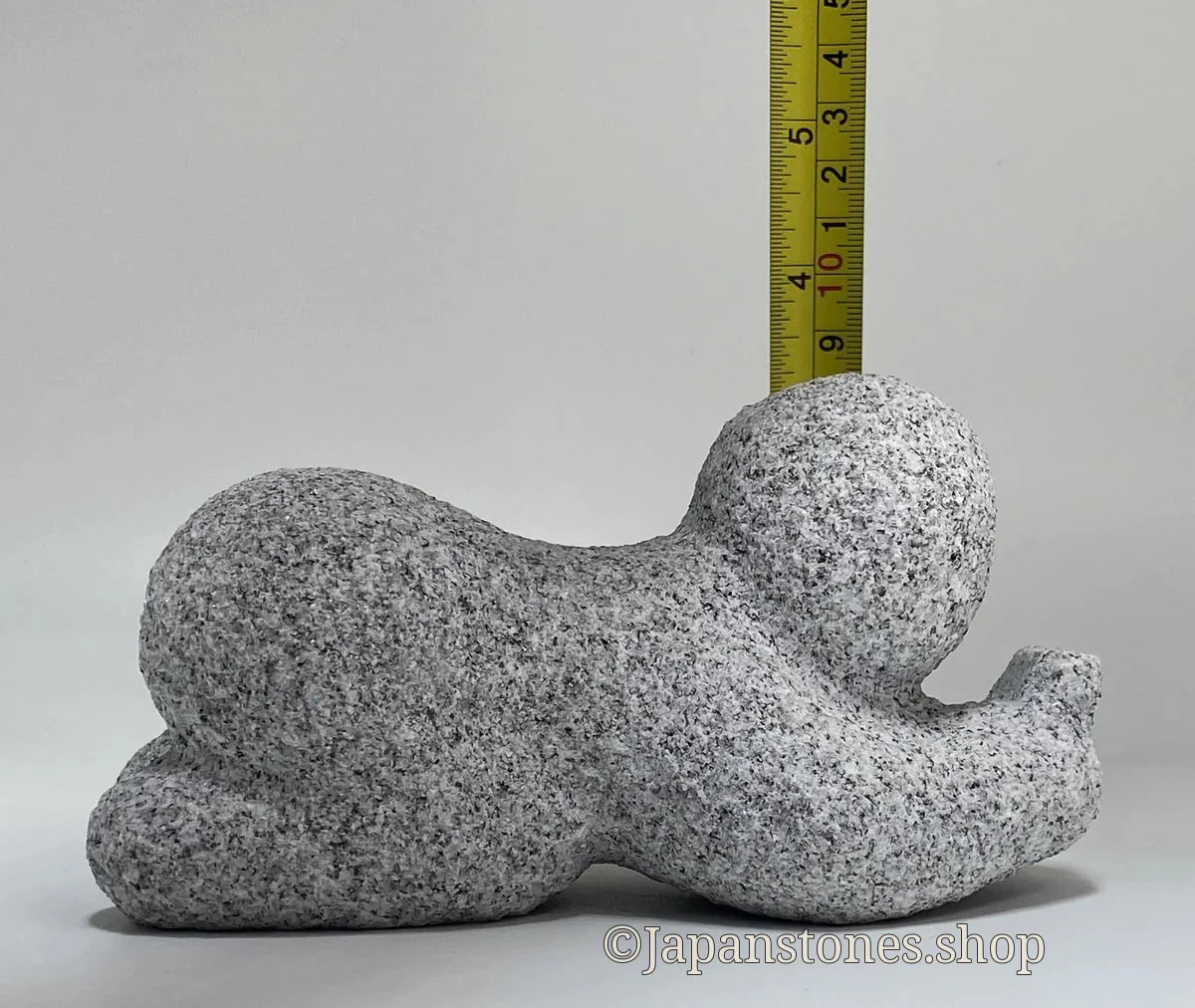 The Man Who Keeps Reading | Japanese Granite Sculpture — product photo 3 of 15