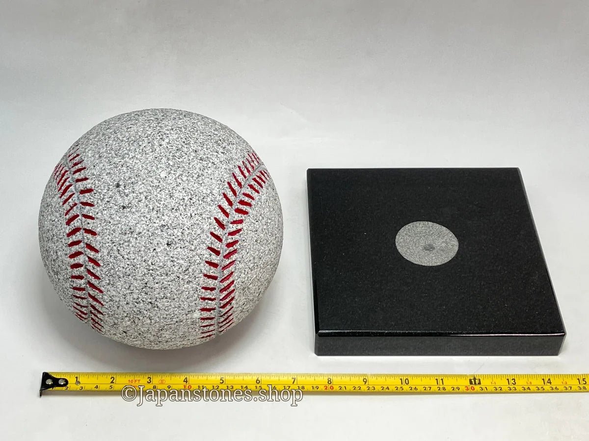 Baseball Granite Stone Ball Handmade Gray Japanese Garden Ornament Statue — product photo 8 of 29