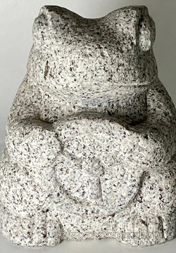 Frog Gray Granite Stone Sculpture Traffic Safety Frog Statue 'Kaeru' Handmade