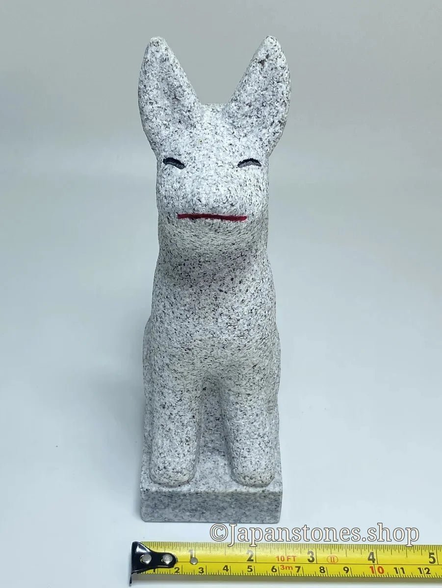 8.46 in Japanese Inari Fox Statue | Hanazawa Stone Granite — product photo 6 of 21