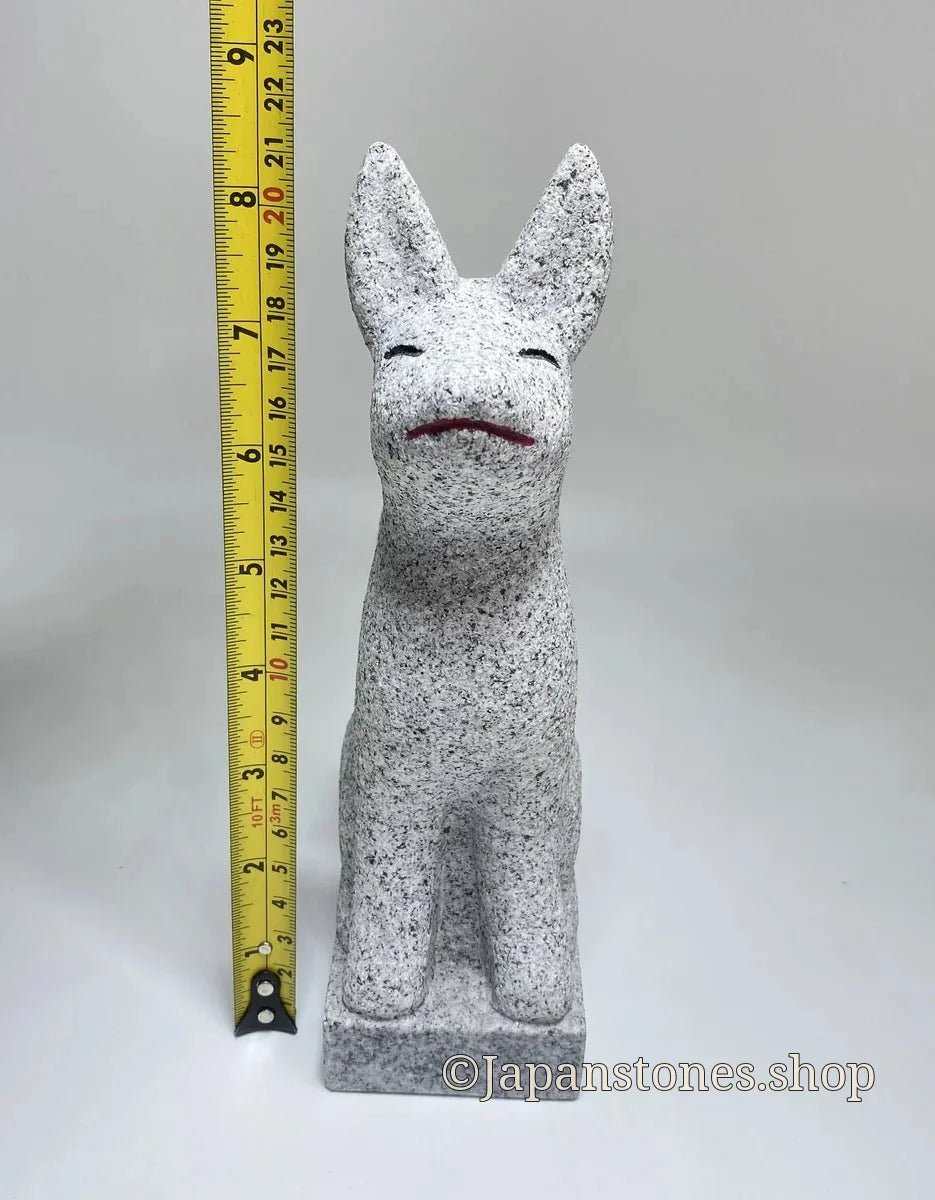 8.46 in Japanese Inari Fox Statue | Hanazawa Stone Granite — product photo 4 of 21