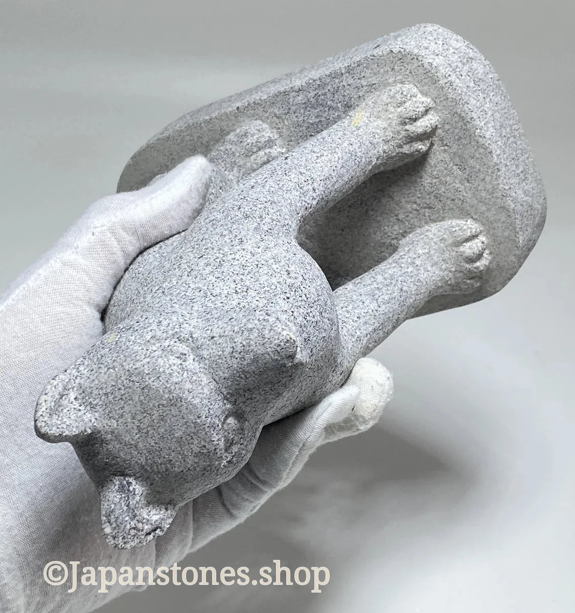 Japanese Dog Stone Statue | Ushiiwa Aoishi Granite — product photo 10 of 19
