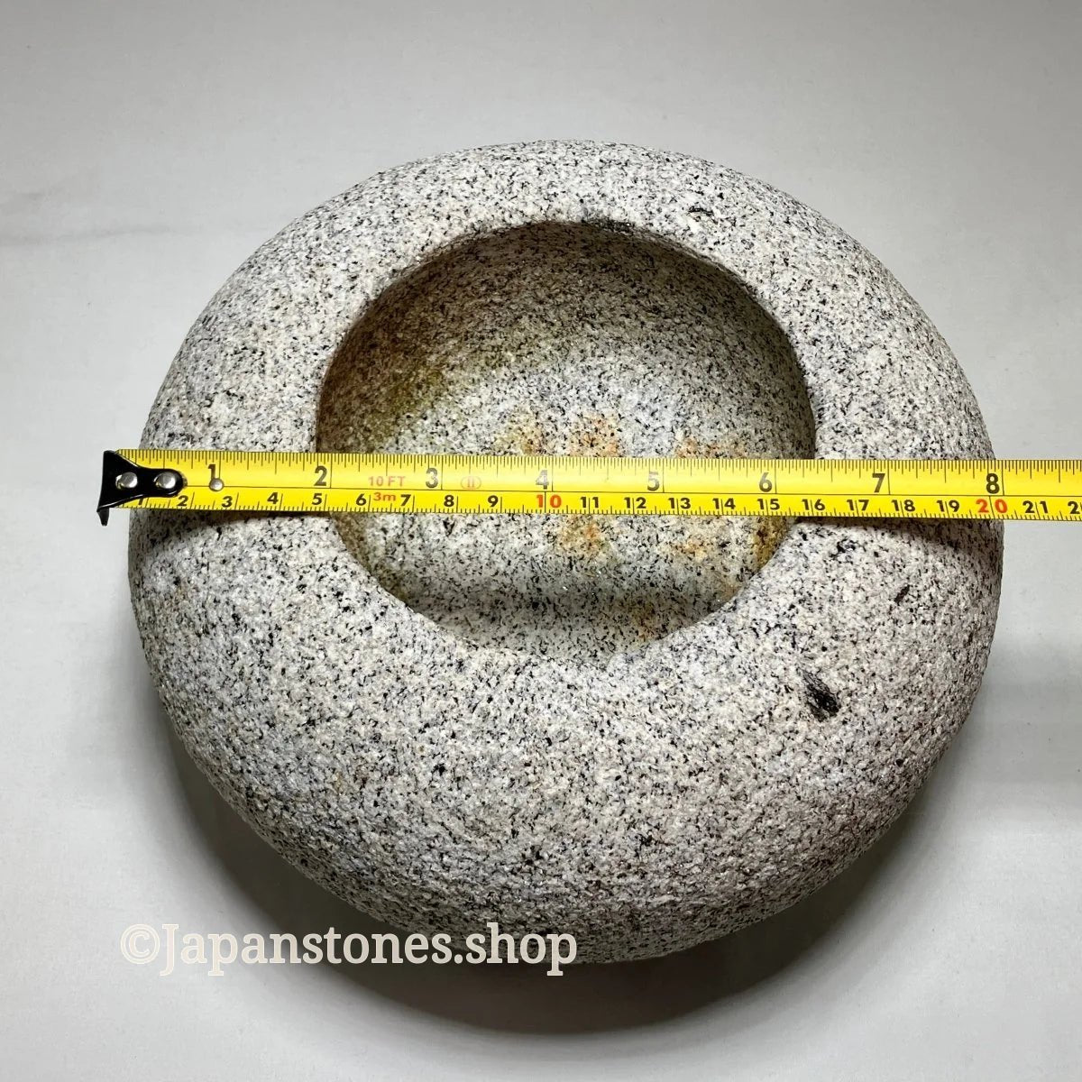 Tetsubin Style Gray Small Granite Stone Water Bowl Chozubachi Japanese Garden — product photo 8 of 21