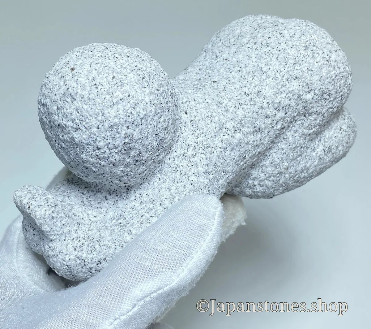 The Man Who Keeps Reading | Japanese Granite Sculpture — product photo 9 of 15