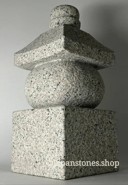 Gray Stone Gorinto Small Granite Japanese Garden Ornament Statue