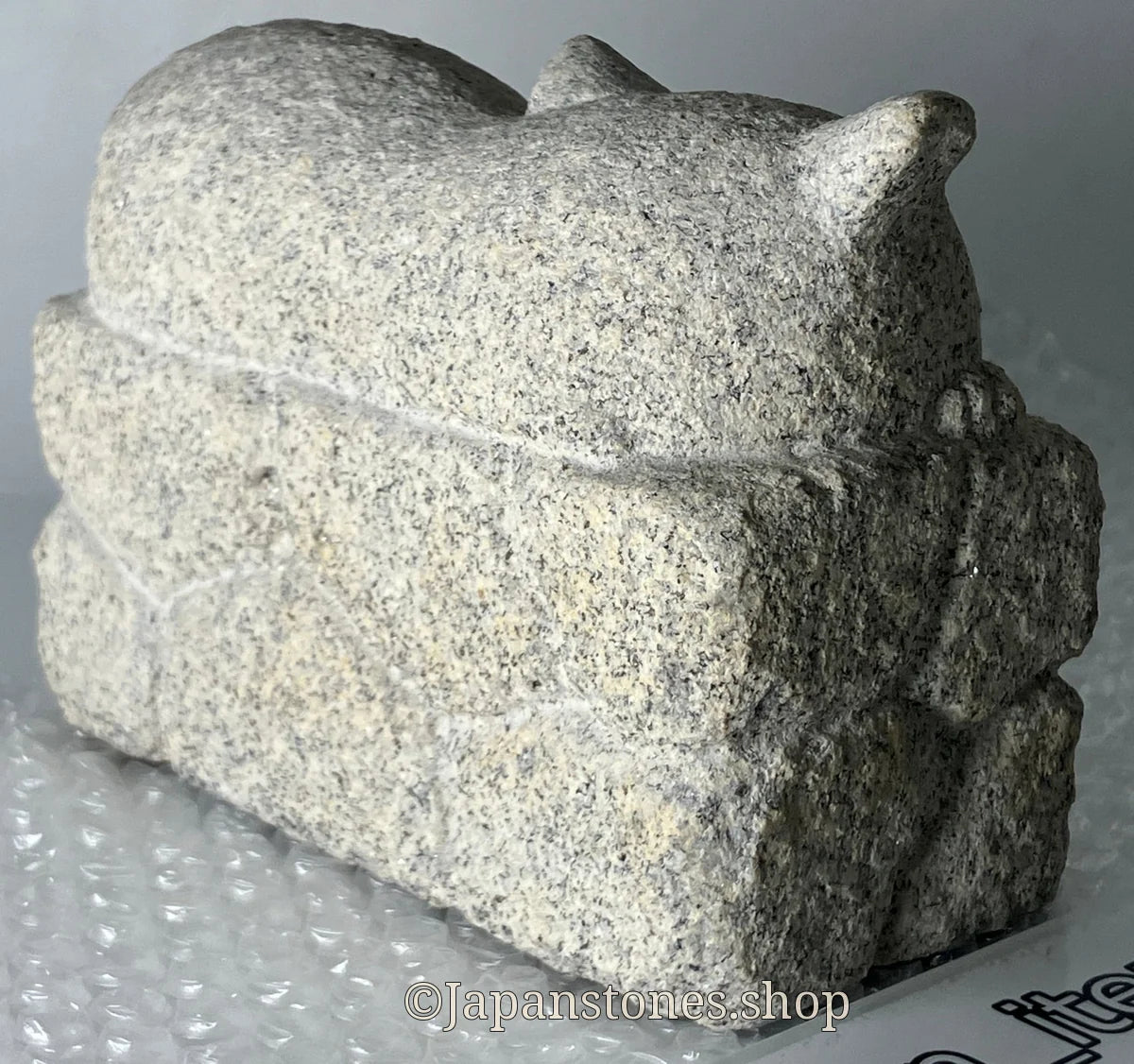 Sleeping Cat Kitten Statue Granite Stone Sculpture Handmade Japanese Garden — product photo 19 of 31
