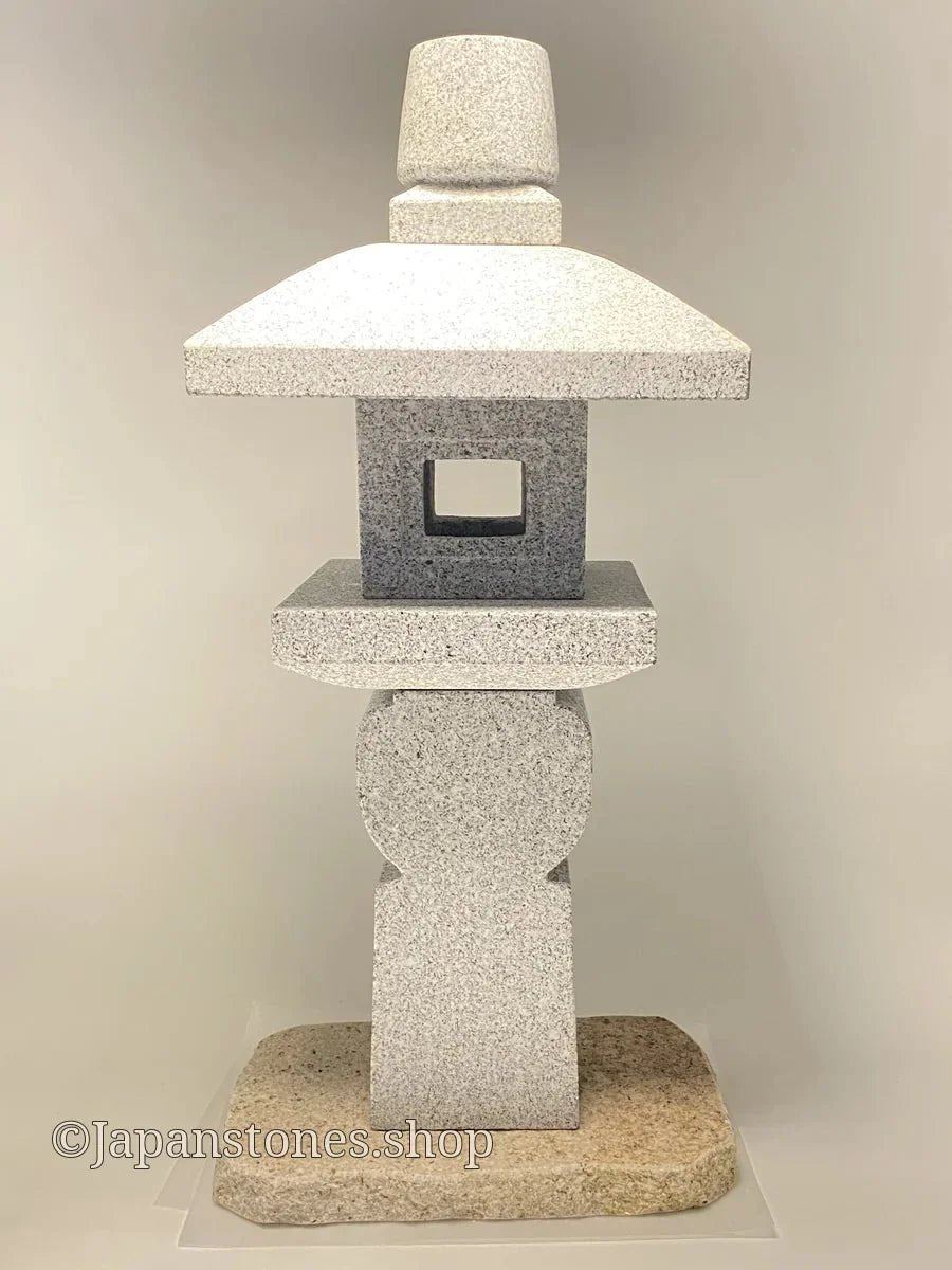 Zen Granite Gray Oribe Stone Lantern Tourou Japan Garden Statue 23.5 inch — product photo 27 of 35