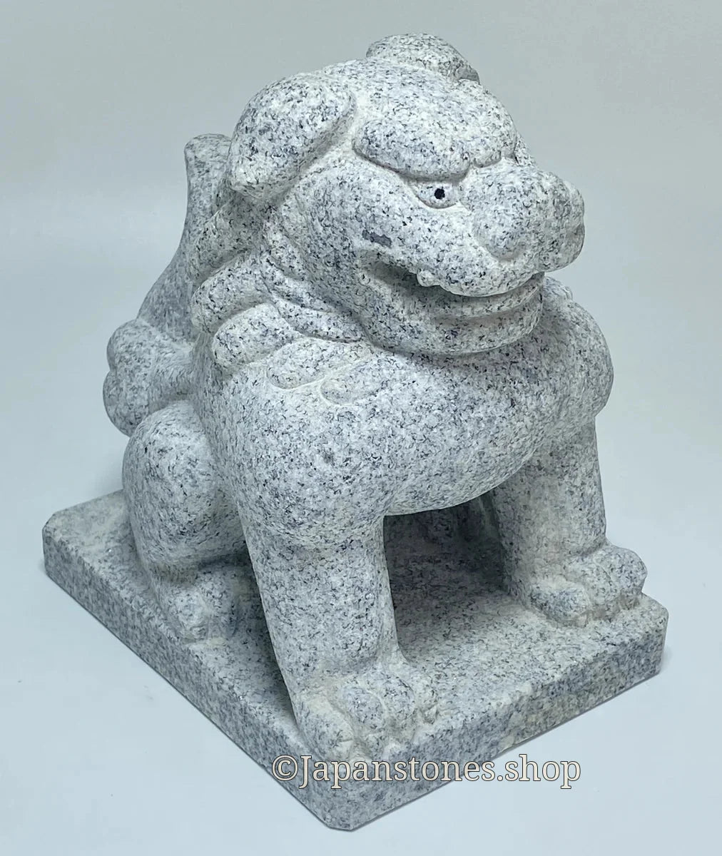 Komainu Right Guardian Lion Japanese Granite / Hanazawa Kome Stone — product photo 14 of 20
