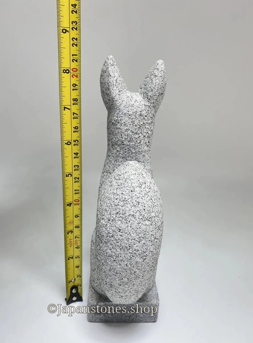 8.46 in Japanese Inari Fox Statue | Hanazawa Stone Granite — product photo 5 of 21