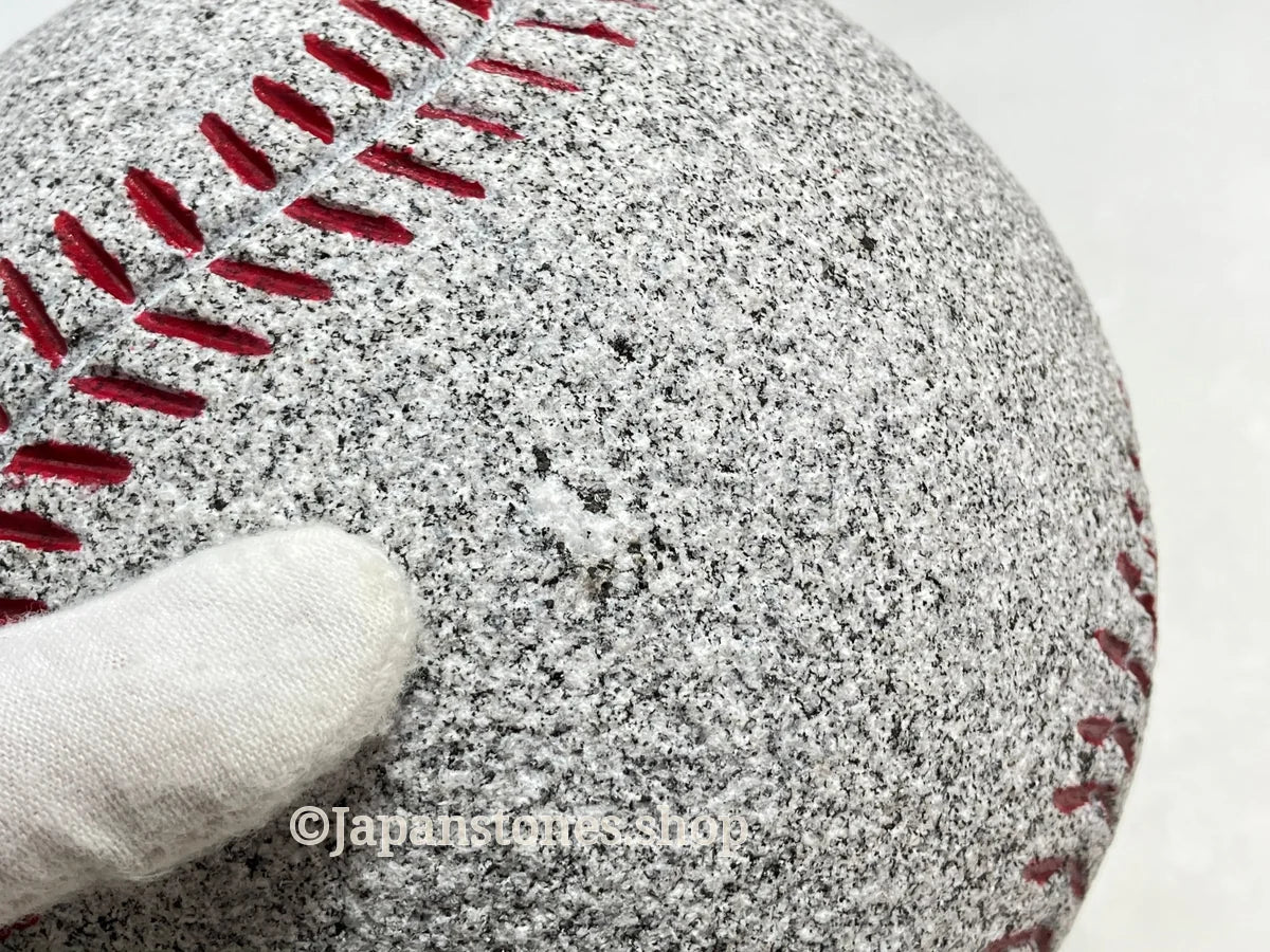 Baseball Granite Stone Ball Handmade Gray Japanese Garden Ornament Statue — product photo 12 of 29