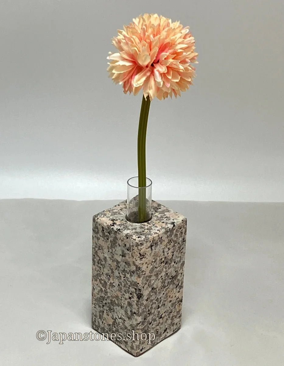 Gray Pink Mannari Stone Granite Vase Japanese Ornament Statue — product photo 3 of 27