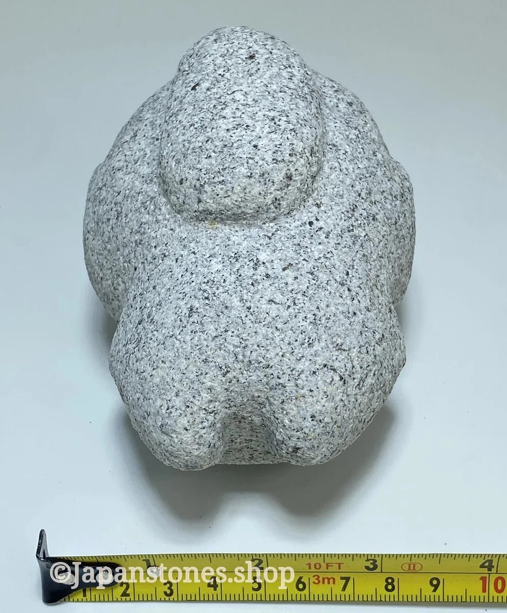 Japanese Raccoon Dog Tanuki Stone Statue | Hanazawa Granite, 4.72 in — product photo 8 of 20