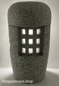 Window Light Granite Stone Lantern Japanese Stone Art for LED