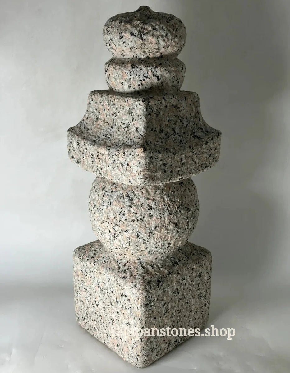 Mannari Gray Pink Granite Stone Gorinto 16 inch Japan Stone Craft — product photo 15 of 25