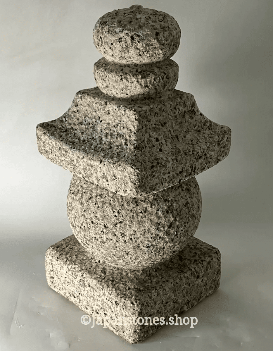 Mannari Granite Stone Gorinto Pink Gray 13 inch Japan Stone Craft — product photo 15 of 25