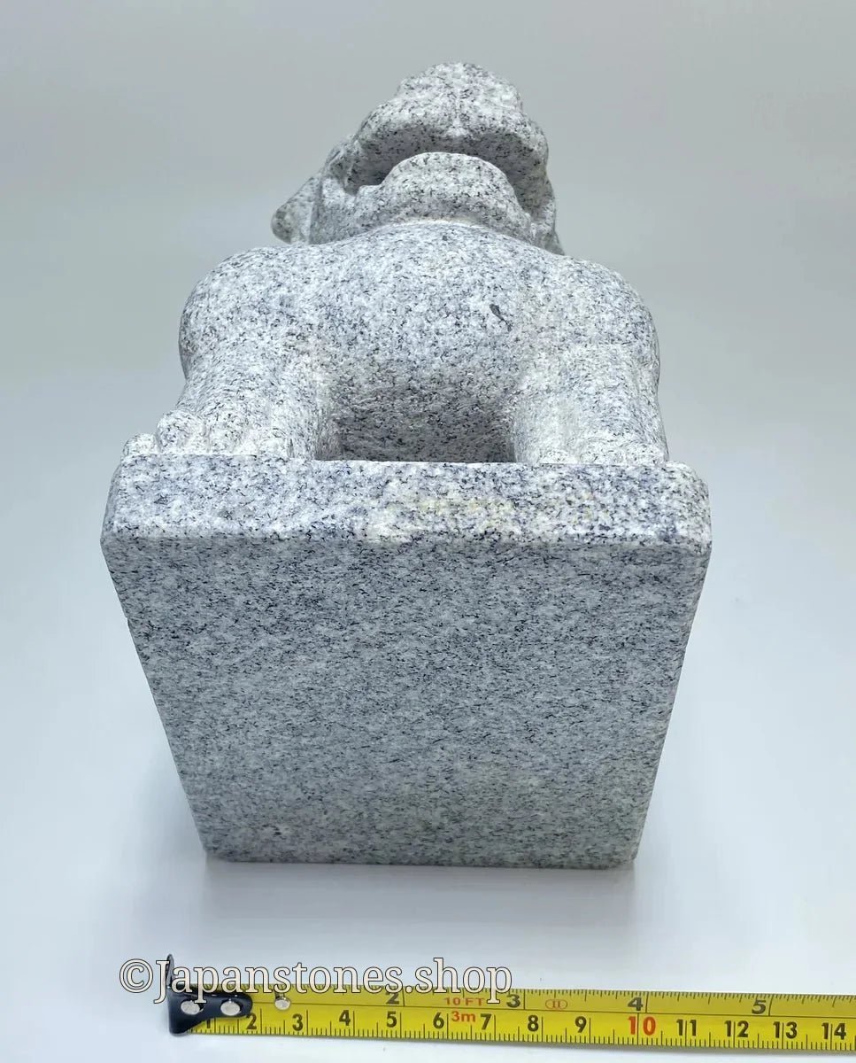 Komainu Right Guardian Lion Japanese Granite / Hanazawa Kome Stone — product photo 8 of 20