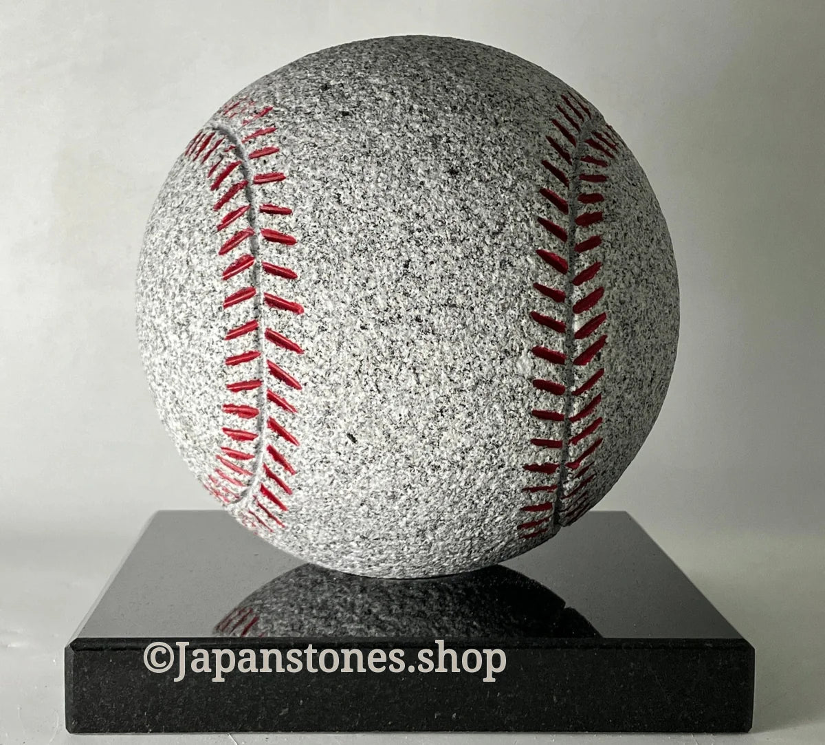 Baseball Granite Stone Ball Handmade Gray Japanese Garden Ornament Statue — product photo 1 of 29