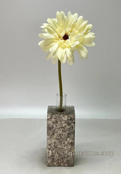 Gray Okishima Stone Granite Vase Japanese Ornament Statue