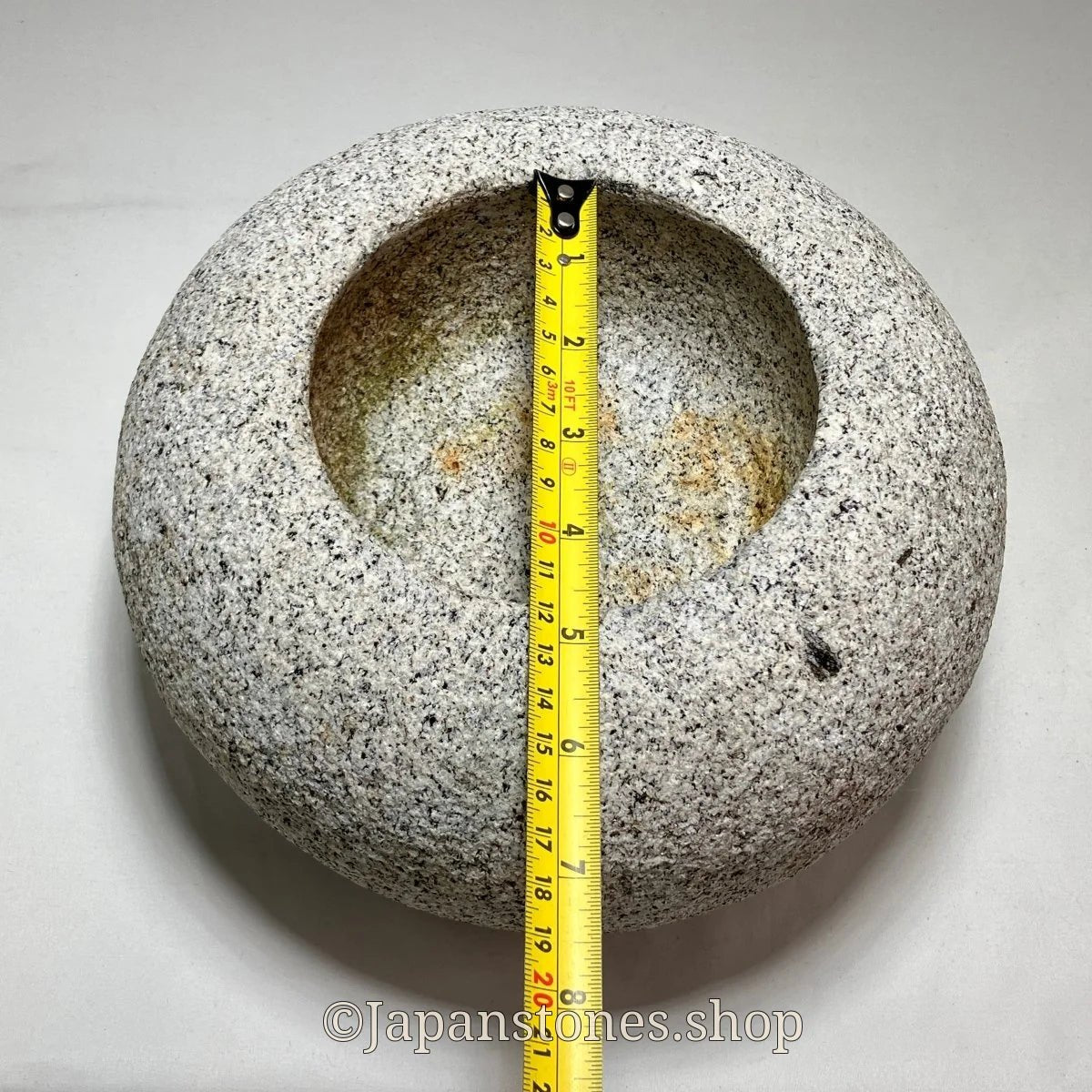 Tetsubin Style Gray Small Granite Stone Water Bowl Chozubachi Japanese Garden — product photo 11 of 21