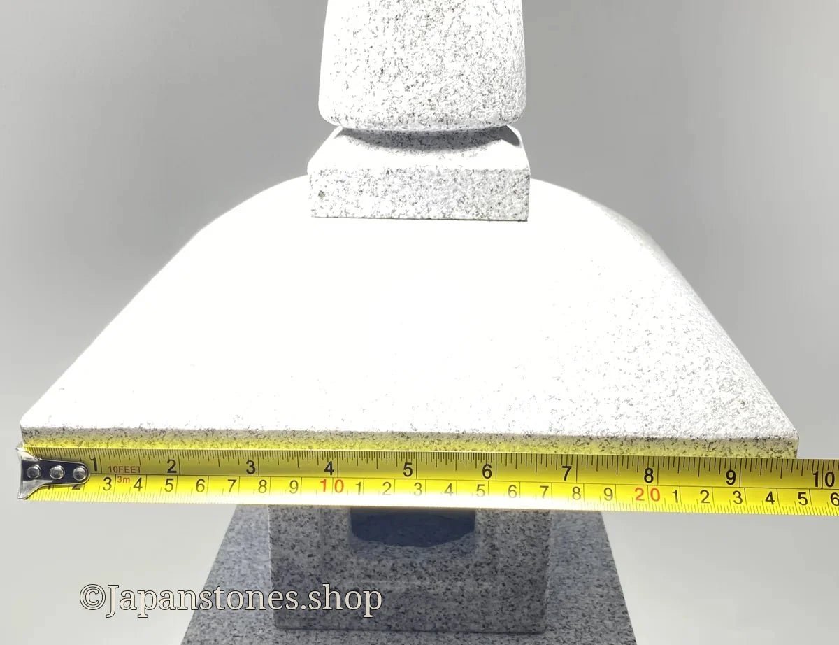 Zen Granite Gray Oribe Stone Lantern Tourou Japan Garden Statue 23.5 inch — product photo 4 of 35