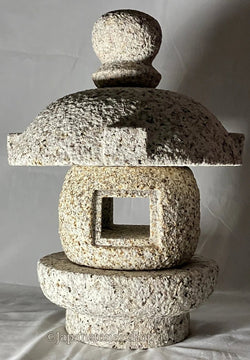 Pink Stone Lantern Misaki Tourou Medium Granite Japanese Garden Ornament Statue