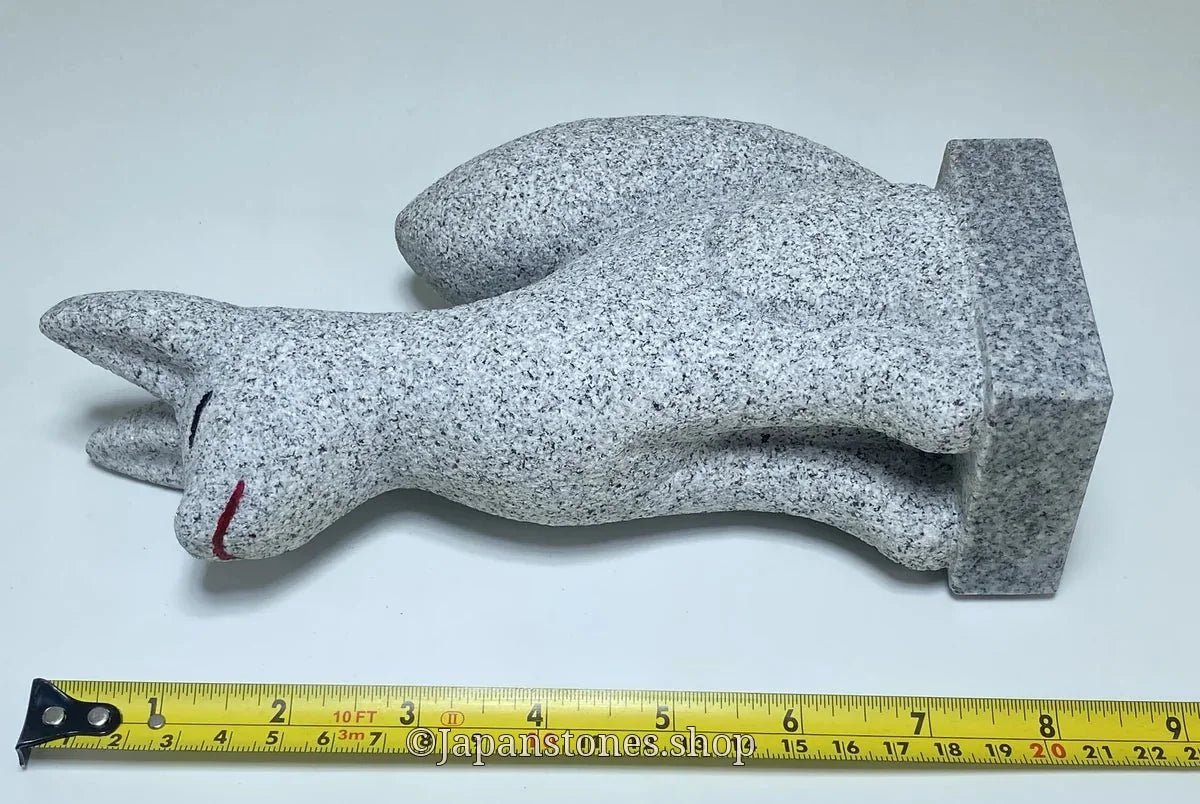 8.46 in Japanese Inari Fox Statue | Hanazawa Stone Granite — product photo 13 of 21