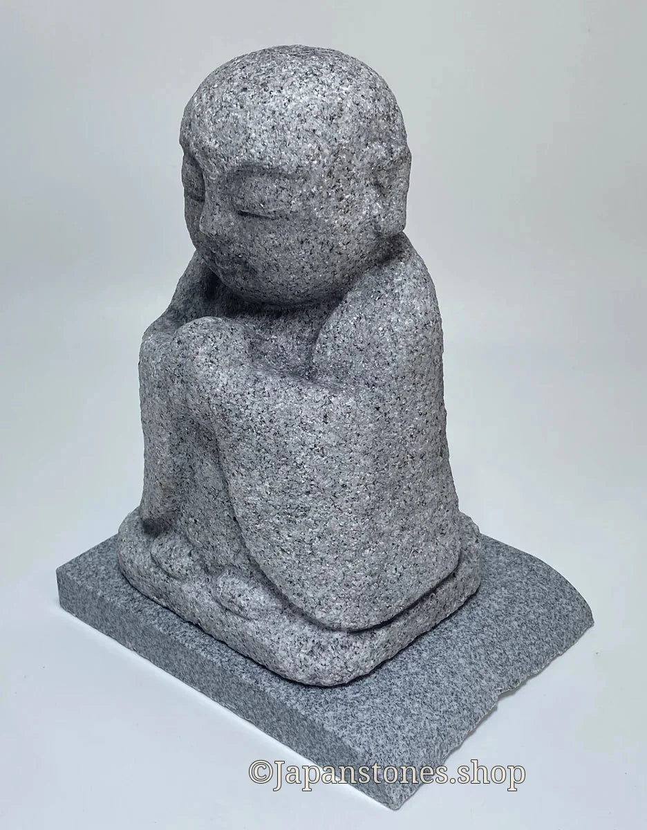 7.28 in Japanese Gassho Jizo Statue | Hanazawa Kome Granite Stone — product photo 19 of 24