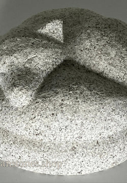 Sleeping Fox Statue Granite Gray Stone Sculpture Handmade Japanese Garden