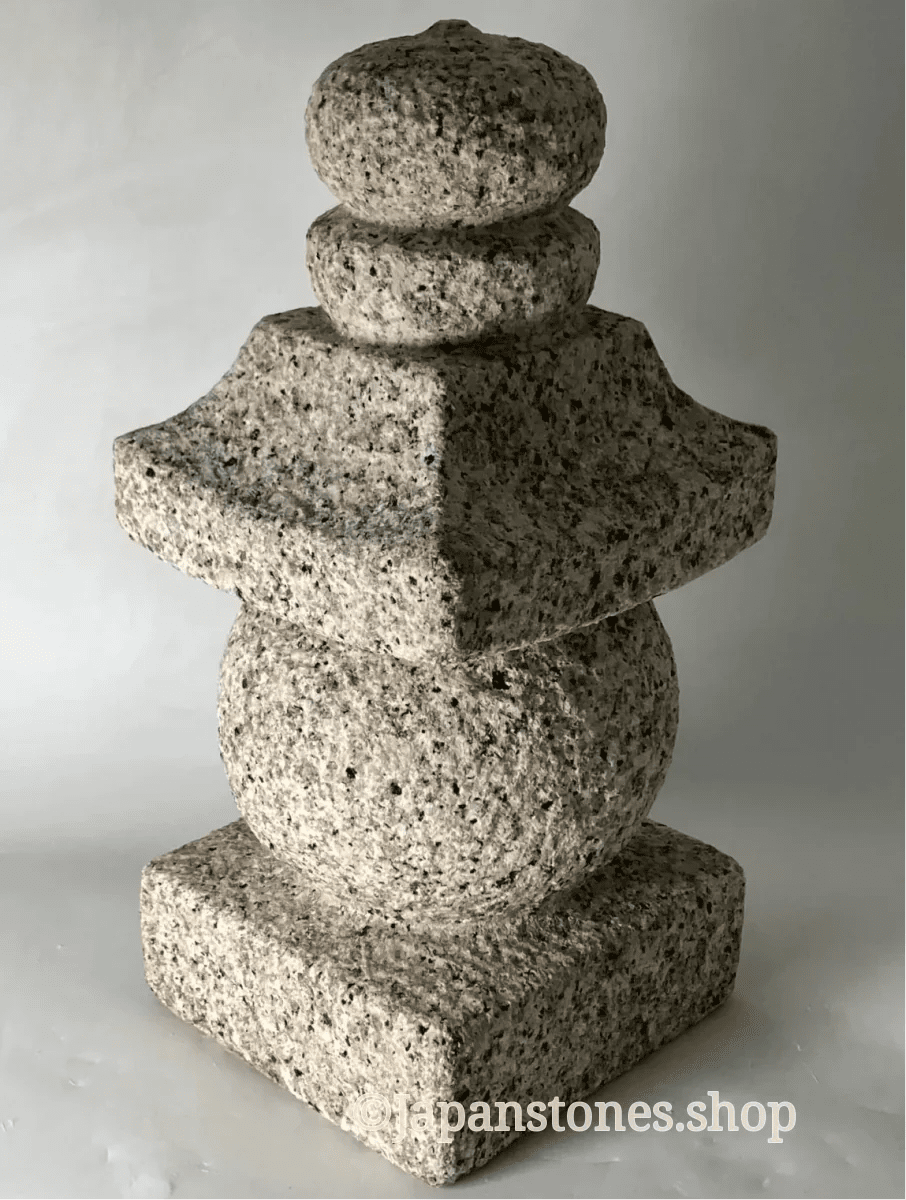 Mannari Granite Stone Gorinto Pink Gray 13 inch Japan Stone Craft — product photo 16 of 25