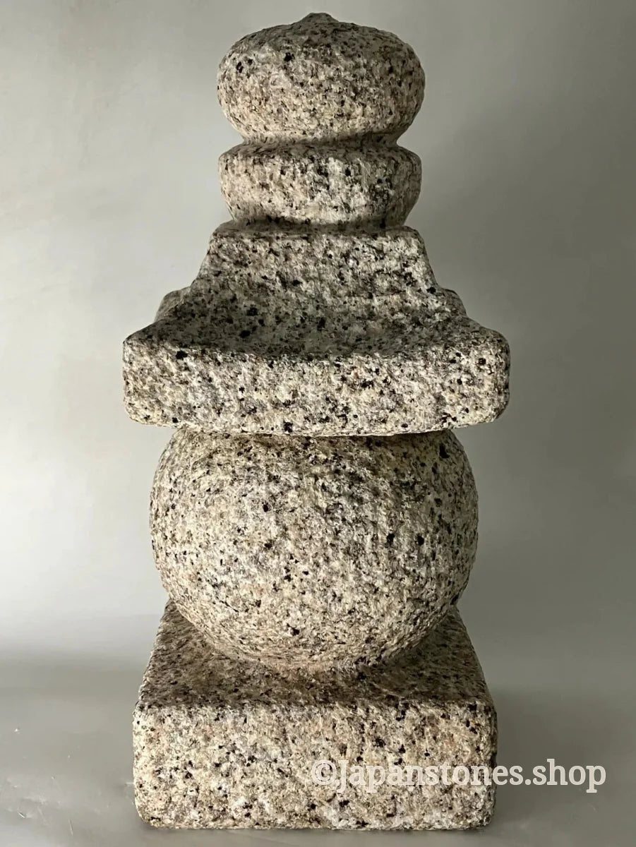Mannari Granite Stone Gorinto Pink Gray 13 inch Japan Stone Craft — product photo 14 of 25