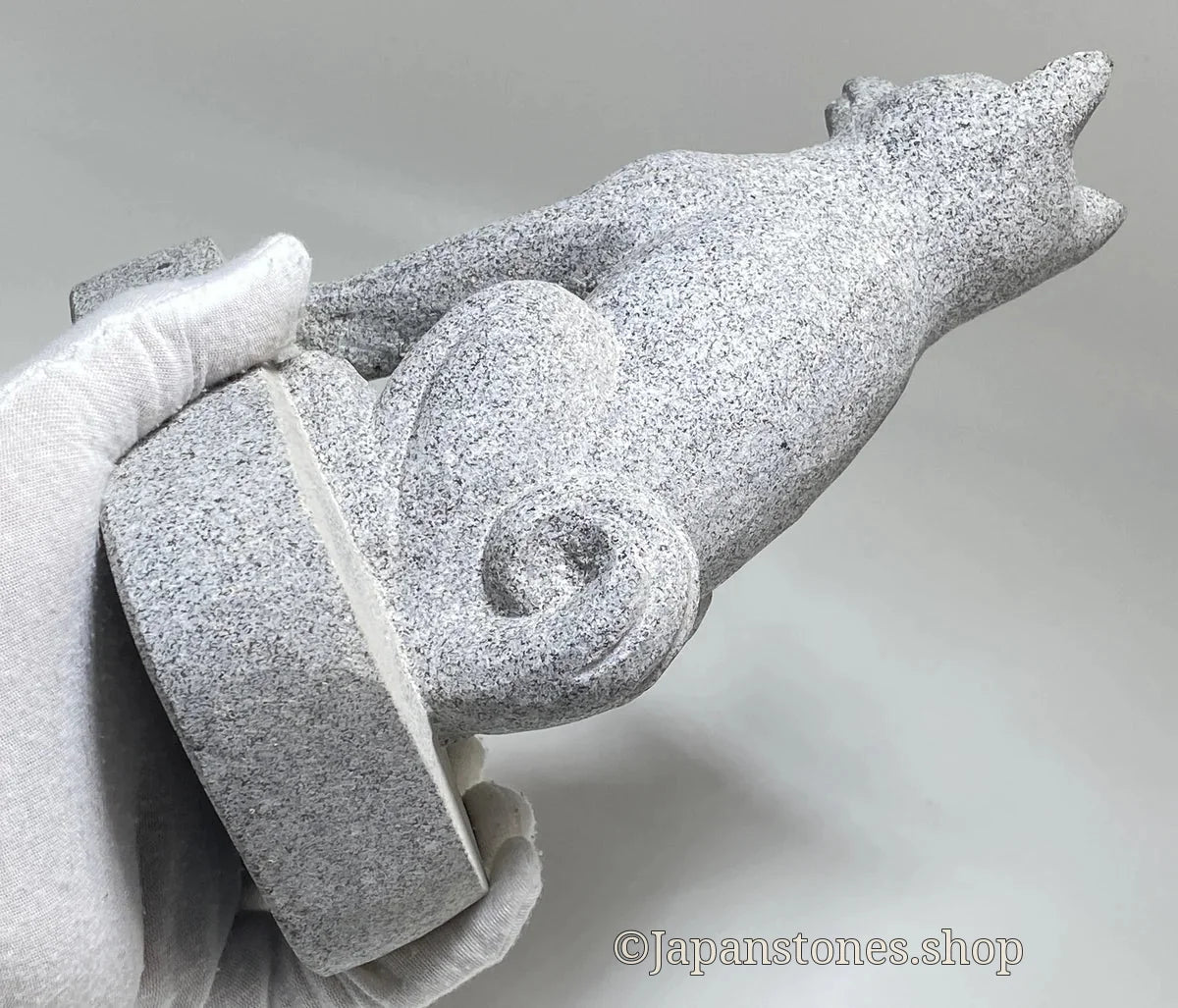 Japanese Dog Stone Statue | Ushiiwa Aoishi Granite — product photo 9 of 19