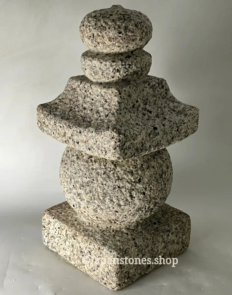 Mannari Granite Stone Gorinto Pink Gray 13 inch Japan Stone Craft — product photo 17 of 25