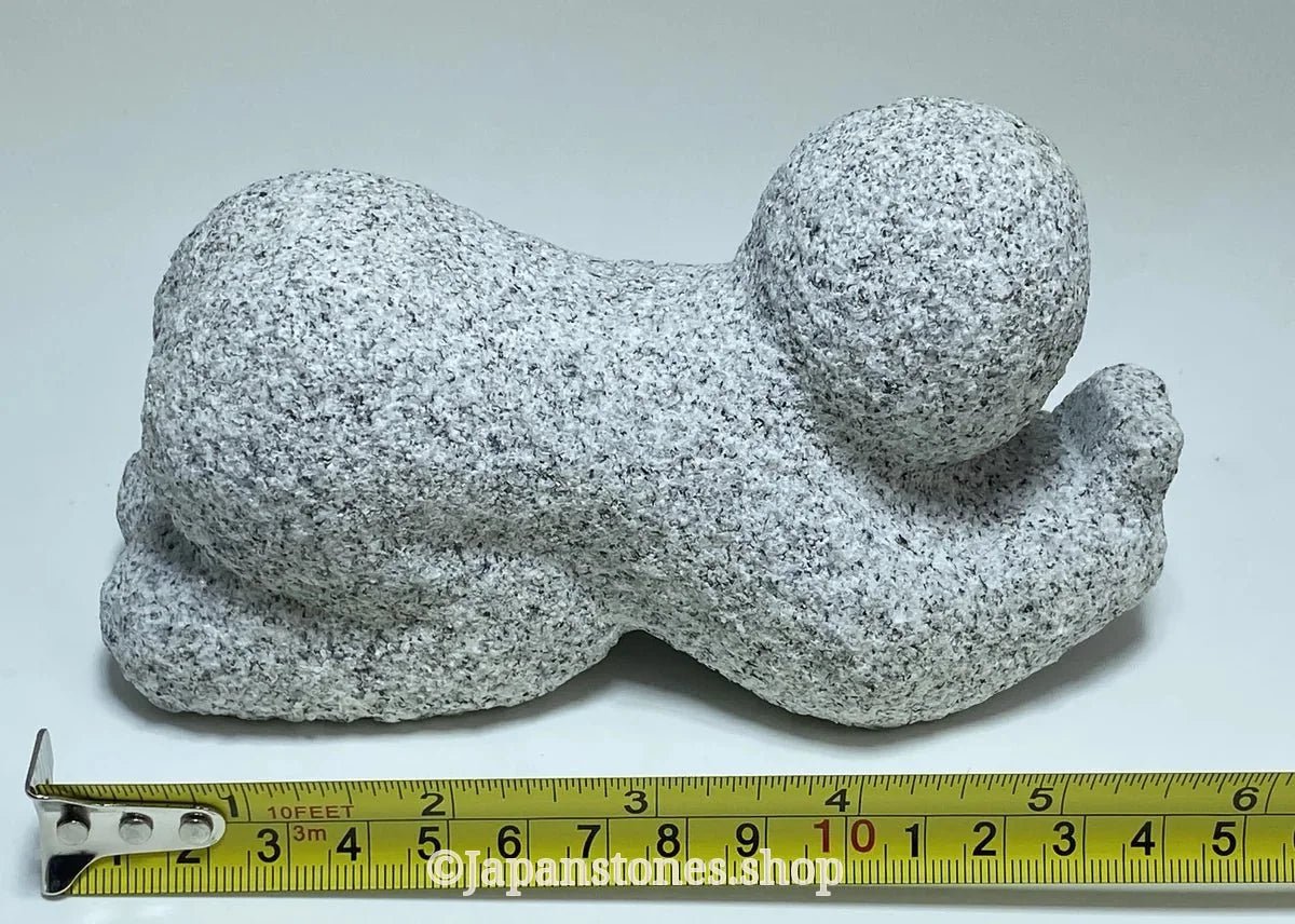 The Man Who Keeps Reading | Japanese Granite Sculpture — product photo 4 of 15