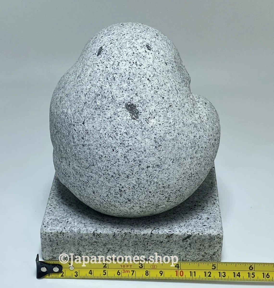 Hand-Carved Japanese Granite Daruma Statue | Hanazawa Kome Stone — product photo 8 of 24