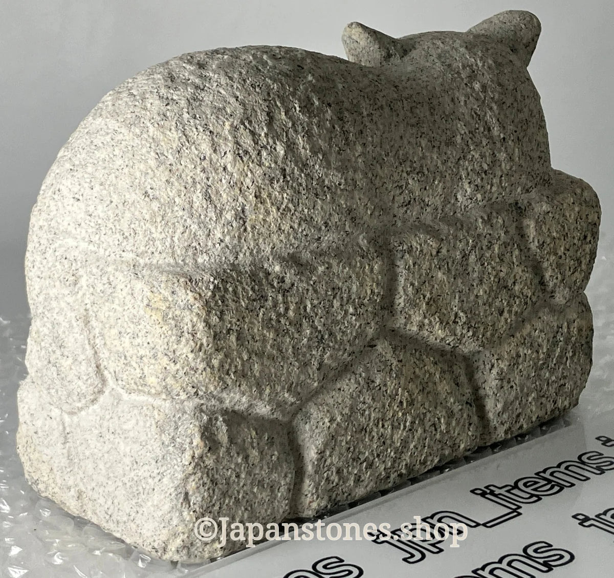 Sleeping Cat Kitten Statue Granite Stone Sculpture Handmade Japanese Garden — product photo 18 of 31