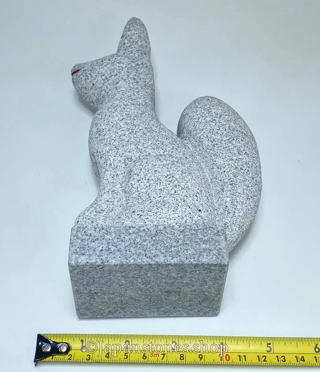8.46 in Japanese Inari Fox Statue | Hanazawa Stone Granite — product photo 10 of 21