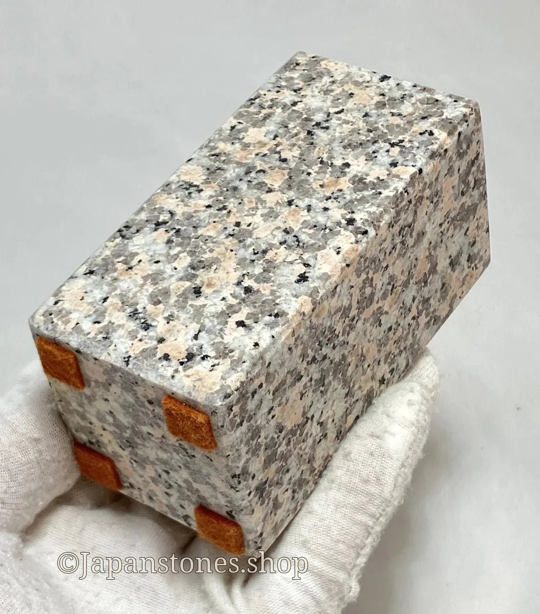 Gray Pink Mannari Stone Granite Vase Japanese Ornament Statue — product photo 16 of 27
