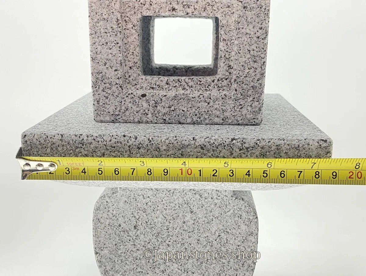 Zen Granite Gray Oribe Stone Lantern Tourou Japan Garden Statue 23.5 inch — product photo 8 of 35
