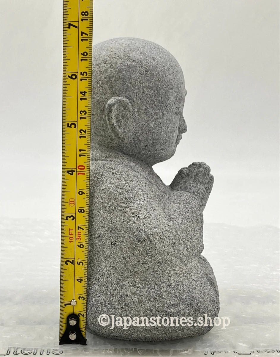 Gasshou Jizo Ojizo-Sama Granite Stone Sculpture Handmade Japanese Garden — product photo 3 of 29