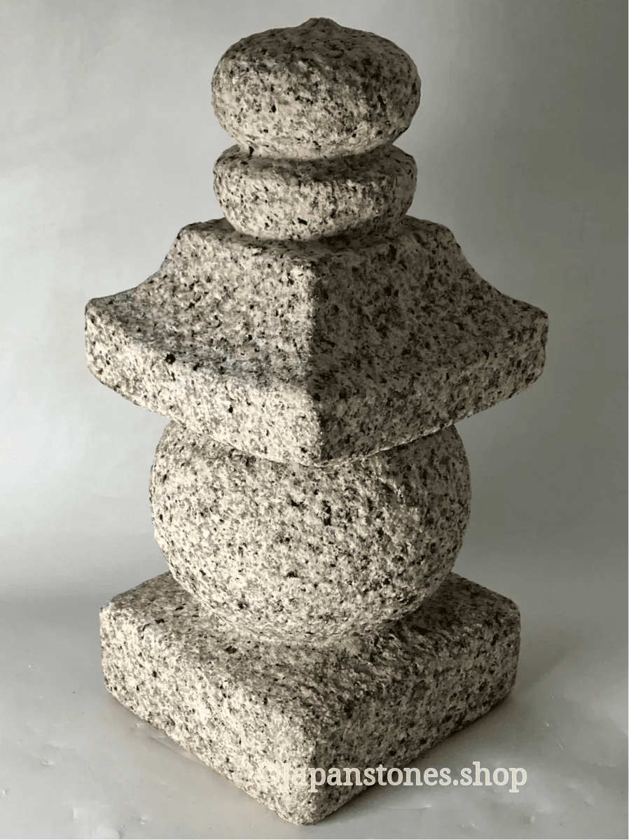 Mannari Granite Stone Gorinto Pink Gray 13 inch Japan Stone Craft — product photo 1 of 25